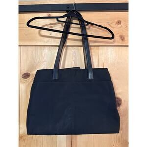 Coach Bags Retro 7408 Black Canvas XL Business Tote Shoulder Bag Leather